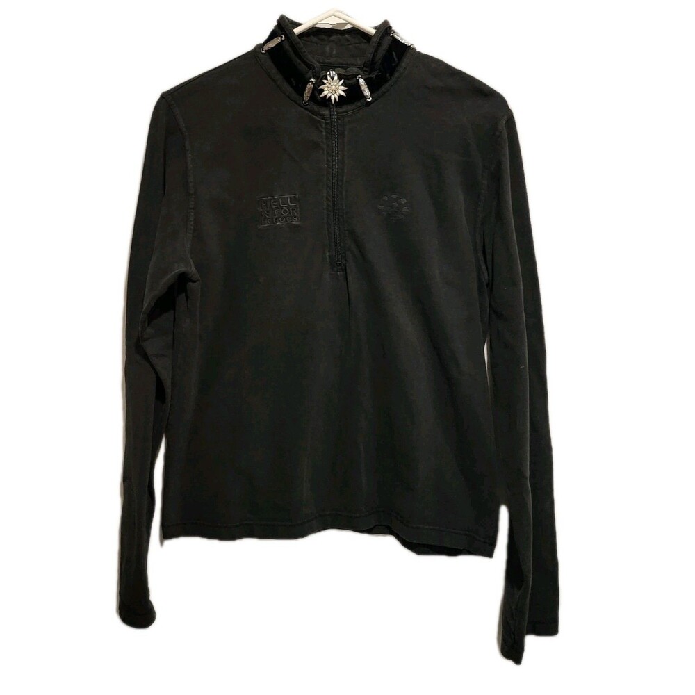 Hell Is For Heroes Women's 100% Cotton Full Zip Jacket Black Size 48 (Italian)